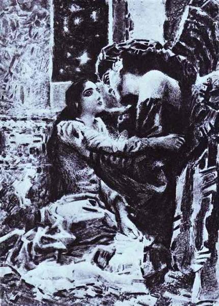 Tamara and Demon, 1891 - Mikhail Vrubel