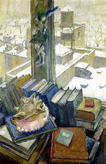 New York Rooftops, My Windows in New York - Mstislav Dobuzhinsky