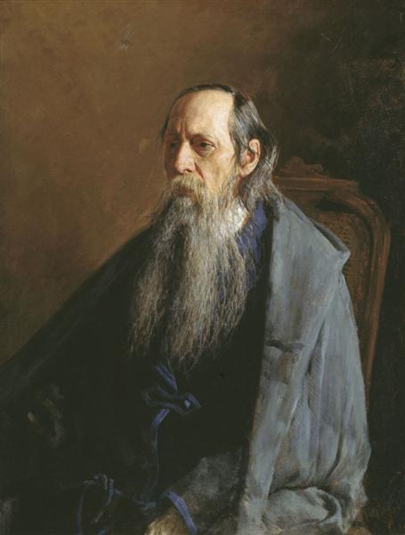 Portrait of Mikhail Yevgrafovich Saltykov-Shchedrin, 1886 - Николай  Ярошенко