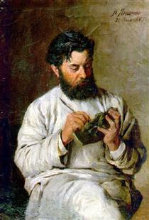 Portrait of the sculptor L.V. Posen - Nikolái Yaroshenko