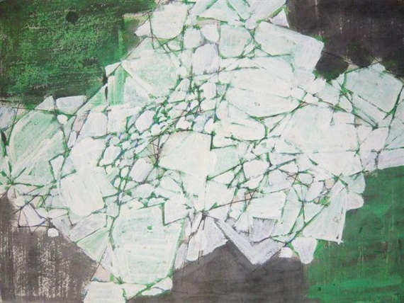 Composition in Green - Natalia Dumitresco