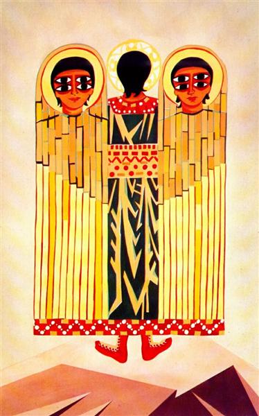 Liturgy, The Seraph's costume, 1914 - Наталья  Гончарова