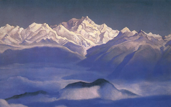 Himalayas. Blue mountains., 1939 - Николай  Рерих