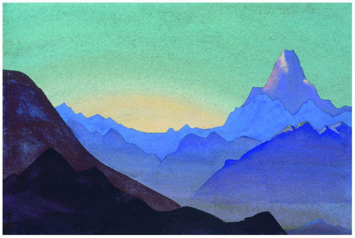 Himalayas. Sunrise., 1937 - Nikolái Roerich