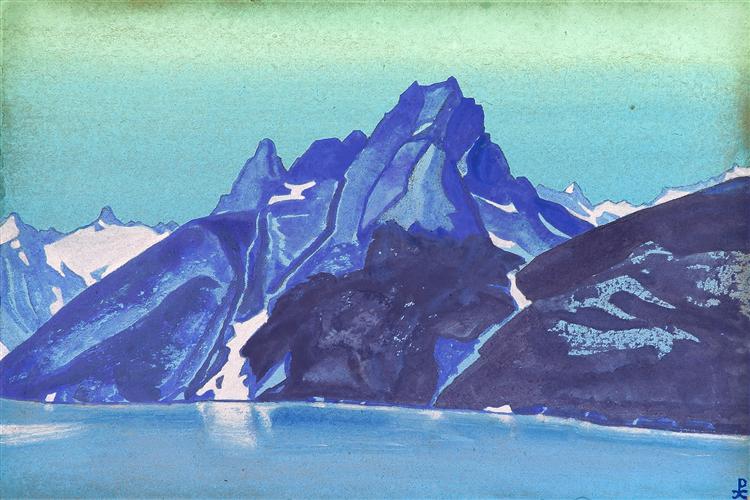 Lake of the Nagas. Kashmir., 1936 - Nikolái Roerich