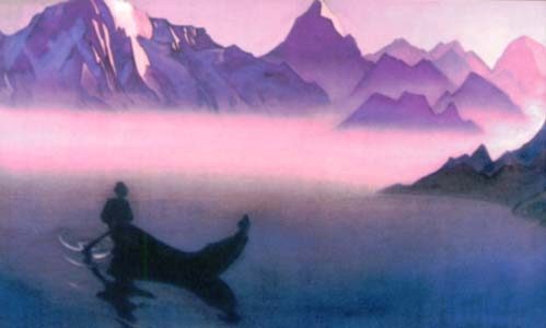 Messenger from Himalayas (Going home), 1940 - Nicholas Roerich