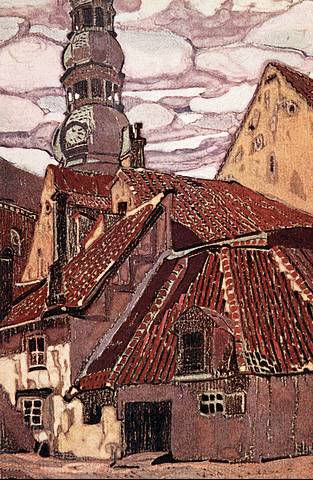 Old Riga, 1903 - Nicolas Roerich