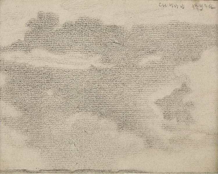 Sketch of landscape and clouds, c.1919 - Николай  Рерих