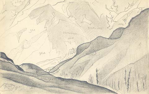 Solang valley, c.1932 - Nikolái Roerich
