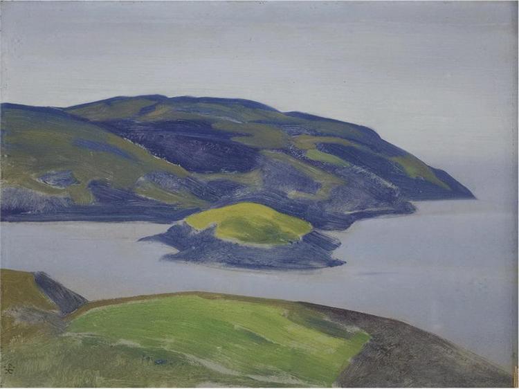 Study of a shore, 1923 - Николай  Рерих