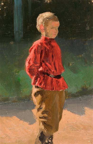 Етюд із хлопчиком, c.1895 - Микола Реріх
