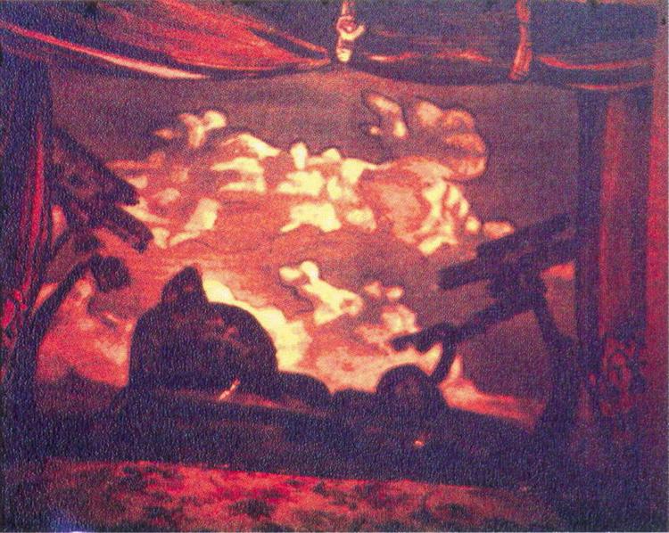 Study of scene design for "Night on Bald Mountain" - Nikolai Konstantinovich Roerich