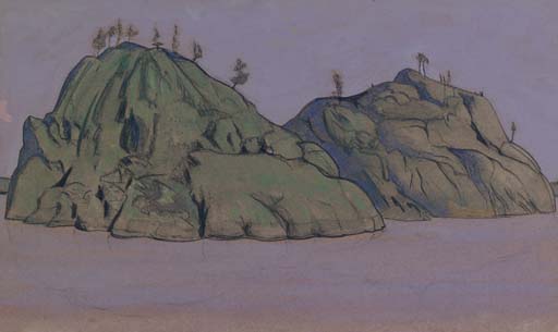 Study of Two Islands in Lake Ladoga, 1918 - Nikolái Roerich