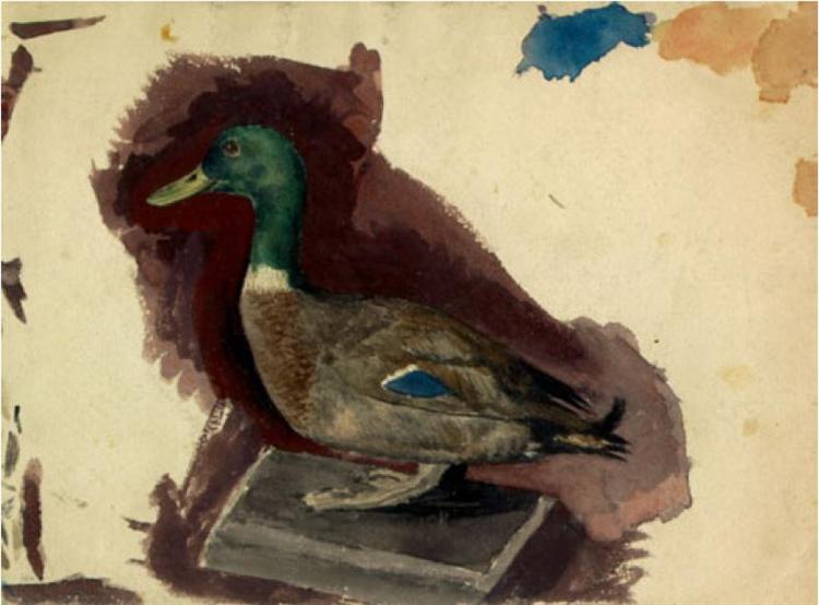Stuffed duck, c.1892 - Микола Реріх
