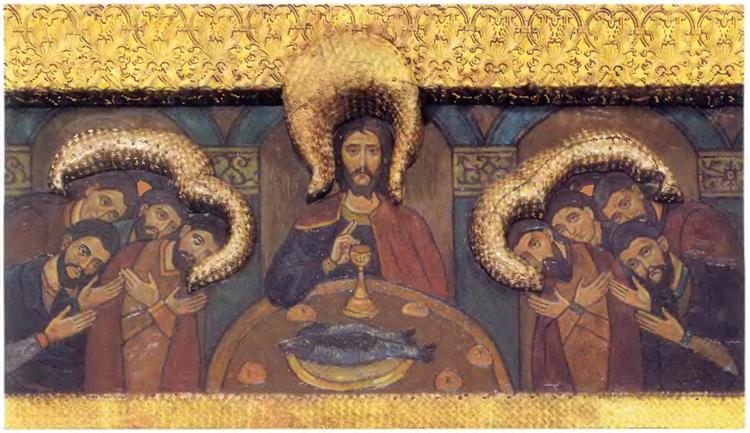 The King's Gate with the gate canopy. The Last Supper., 1907 - Nicholas Roerich