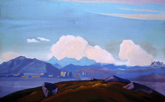 View of Everest from Tibet, 1937 - Nicholas Roerich