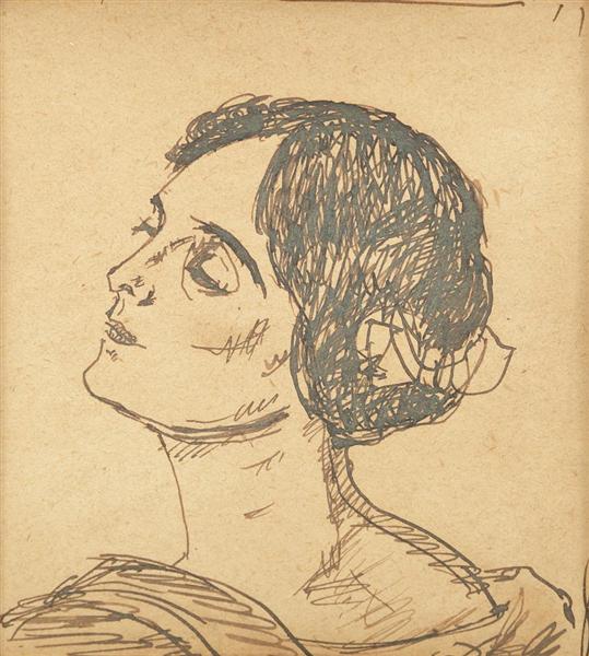 Ecaterina's Portrait (Wife of the Painter) - Nicolae Tonitza