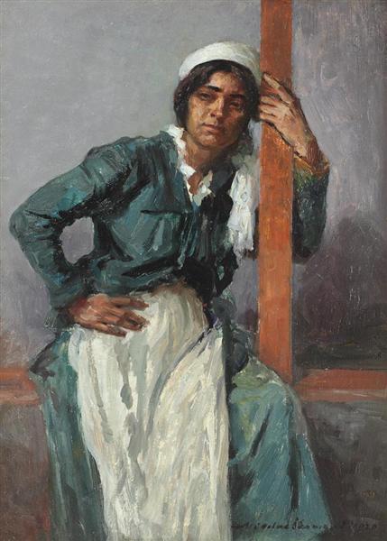 Gipsy Woman in the Veranda, 1920 - Nicolae Vermont