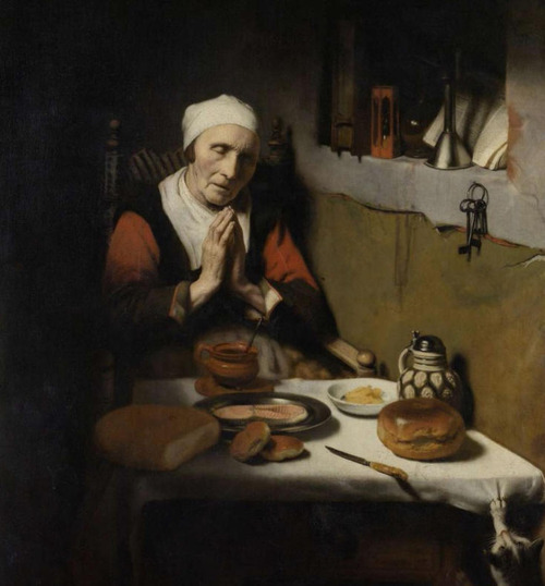 Vieille Femme en prière, connu sous le nom «La Prière sans fin», 1656 - Nicolas Maes