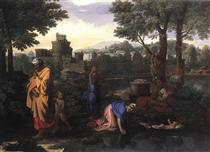 Moïse exposé sur les eaux - Nicolas Poussin