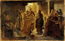 Christ in the synagogue - Nikolai Ge