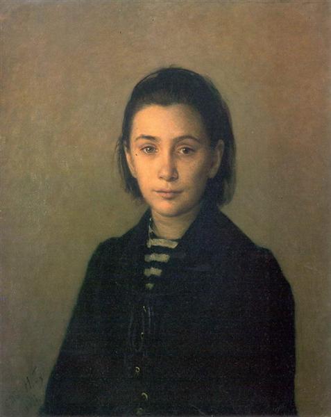 Portrait of Olga Kostycheva - Микола Ґе