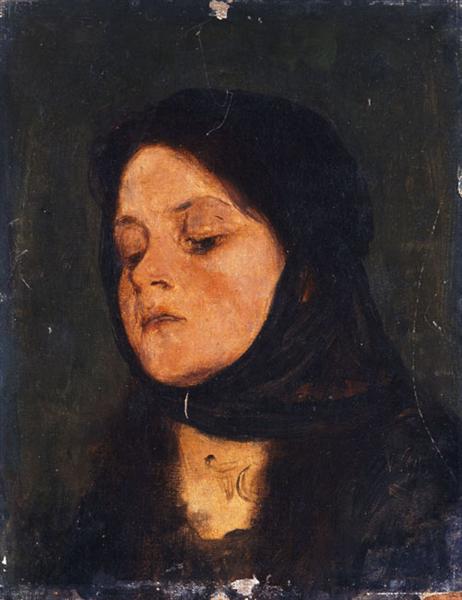 Portrait of a girl, c.1880 - Nikolaus Gysis