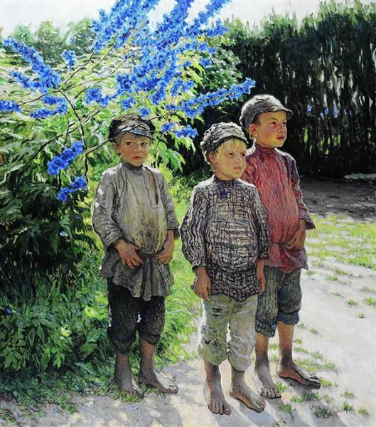 Крестьянские мальчики, c.1910 - Николай Богданов-Бельский