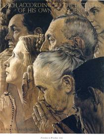 Freedom of Worship - Norman Rockwell
