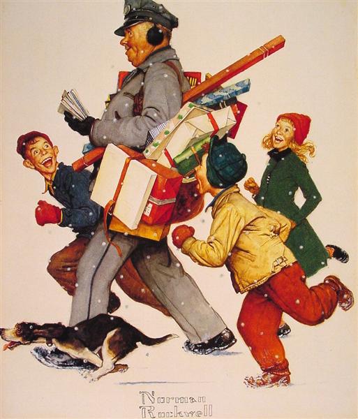 Jolly Postman, 1949 - Norman Rockwell