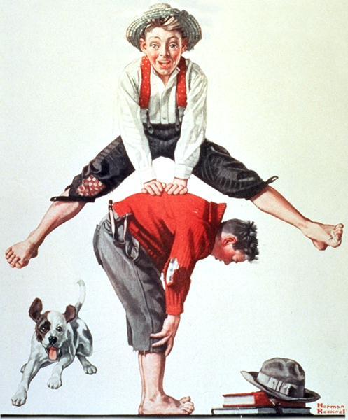Leap, 1919 - Norman Rockwell