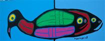 Loon, Fish Worlds - Norval Morrisseau