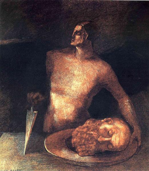 Караючий янгол, c.1890 - Оділон Редон