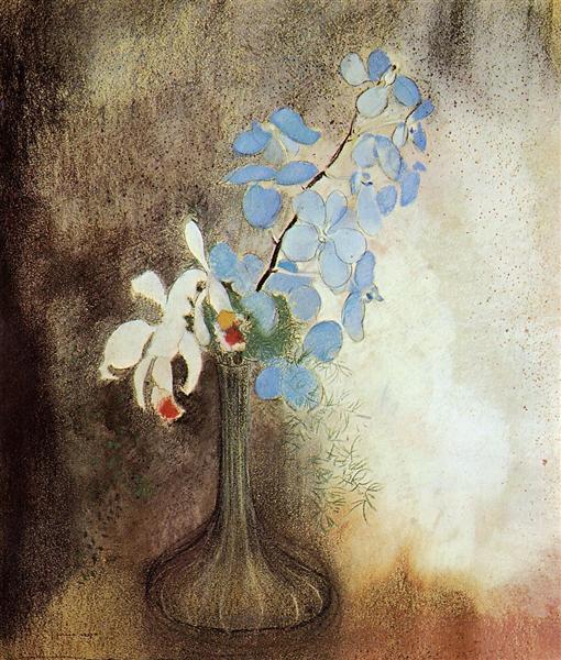 Orchids, c.1912 - 奥迪隆·雷东