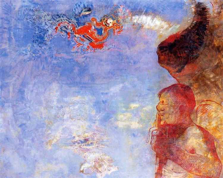 Падший ангел, c.1905 - Оділон Редон