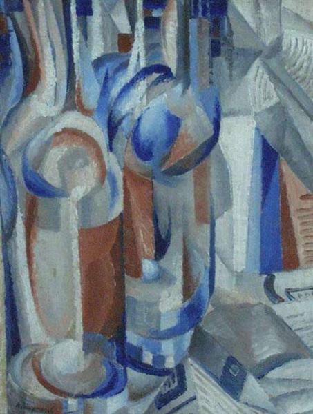 Still life. Bottles. - Alexander Bogomazow