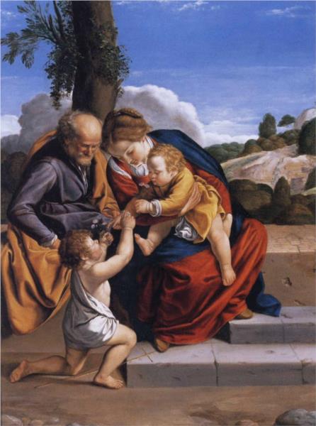 Holy Family with the Infant Saint John the Baptist, 1608 - Orazio Gentileschi