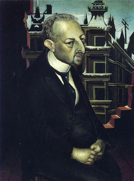 Portrait of the Lawyer Dr. Fritz Glaser, 1921 - 奥托·迪克斯