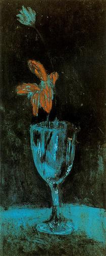 A blue vase - 畢卡索