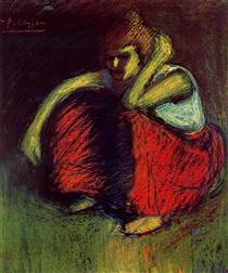 Красная юбка - Пабло Пикассо