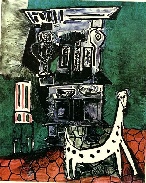 Buffet Henry II and armchair with dog, 1959 - Пабло Пикассо