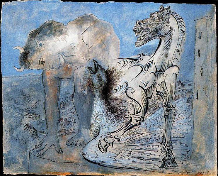 Faun, horse and bird, 1936 - Пабло Пикассо