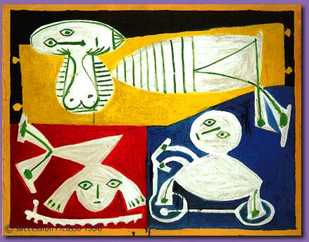 Francoise Gilot with Paloma and Claude, 1951 - Pablo Picasso