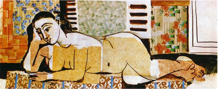 Lying naked woman, 1955 - 畢卡索