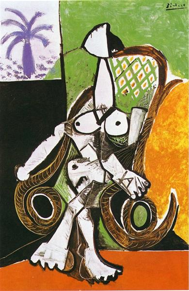 Naked woman in rocking chair, 1956 - Пабло Пікассо