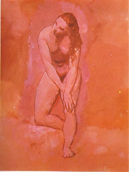 Nude, study to "Harem", 1906 - 畢卡索