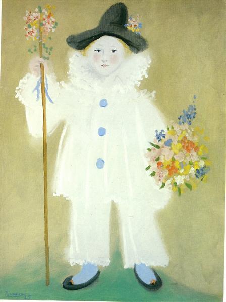 Portrait of Paulo as Pierrot, 1929 - 畢卡索