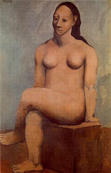 Seated nude with her legs crossed, 1906 - 畢卡索