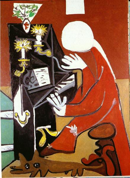 The piano (Velazquez), 1957 - Pablo Picasso - WikiArt.org