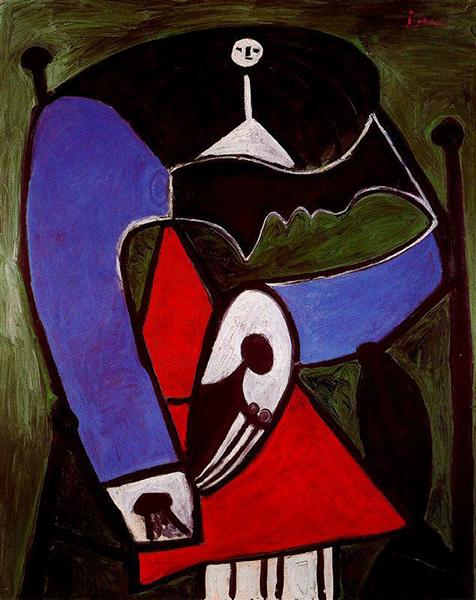 Woman sitting in an armchair, 1948 - Pablo Picasso